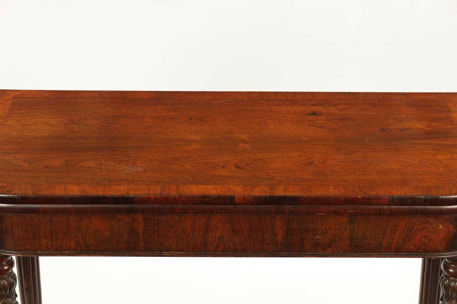 A REGENCY ROSEWOOD TEA TABLE IN THE MANNER OF GILLOWS - Image 3 of 8
