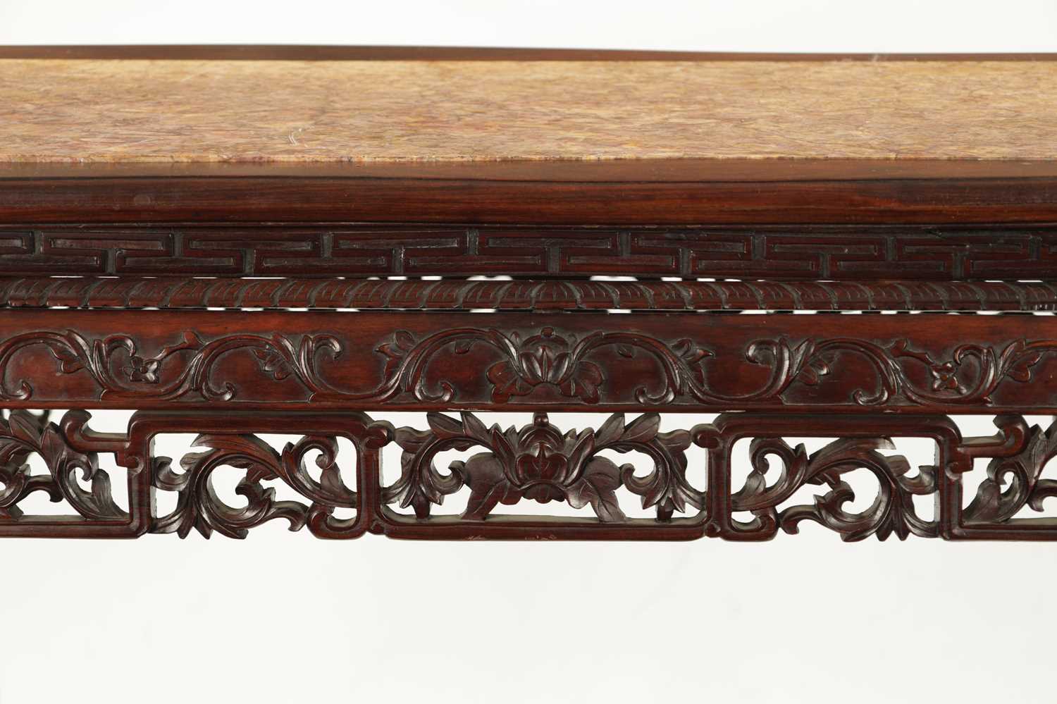 A 19TH CENTURY CHINESE HARDWOOD ALTAR TABLE - Image 7 of 10