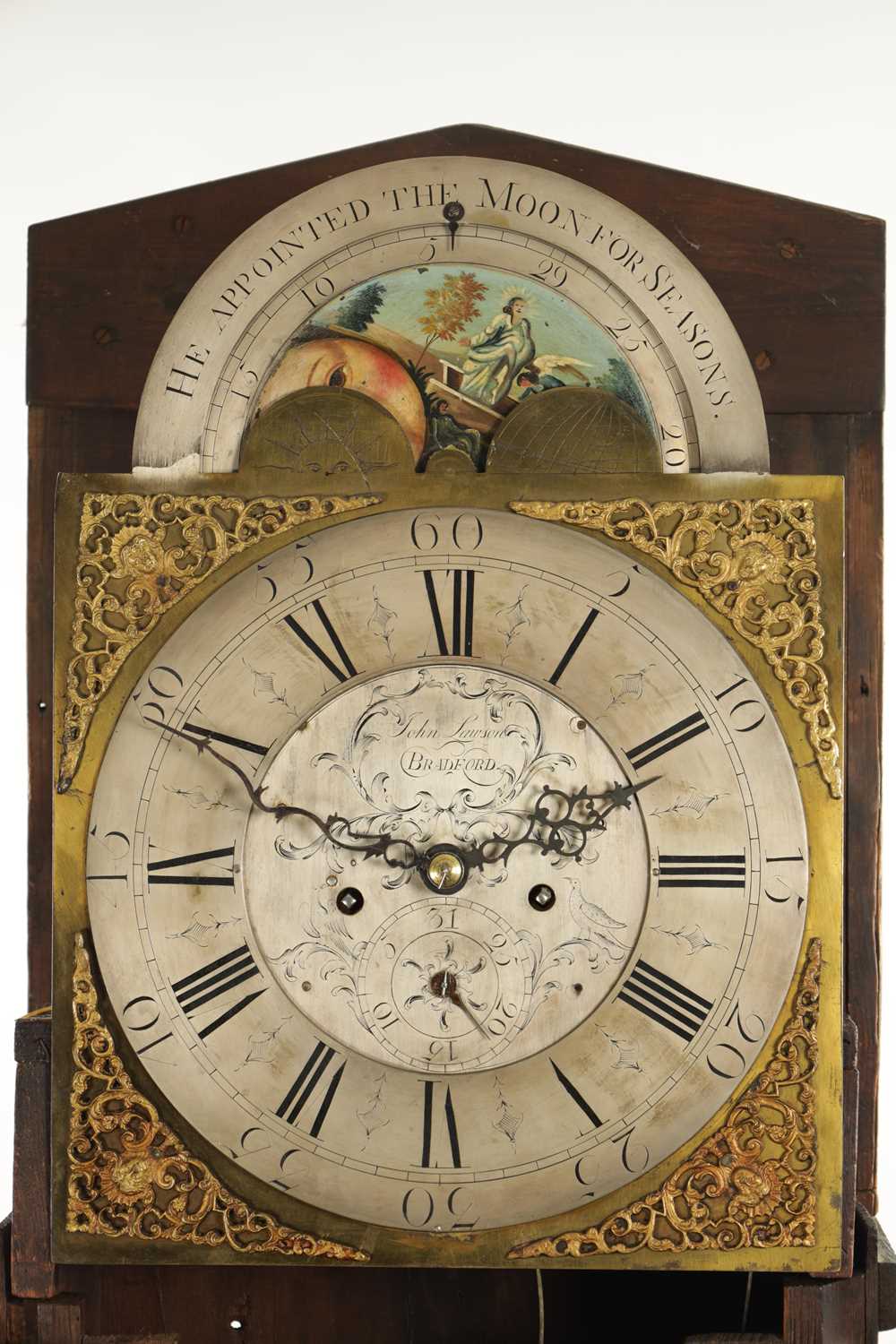 JOHN LAWSON, BRADFORD. A GEORGE III EIGHT DAY LONGCASE CLOCK - Image 4 of 7