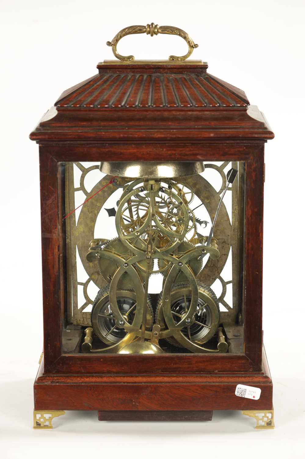 JOHN HENDERSON, DUNFERMLINE. AN UNUSUAL LATE REGENCY SCOTTISH SKELETONISED ROSEWOOD BRACKET CLOCK - Image 6 of 8