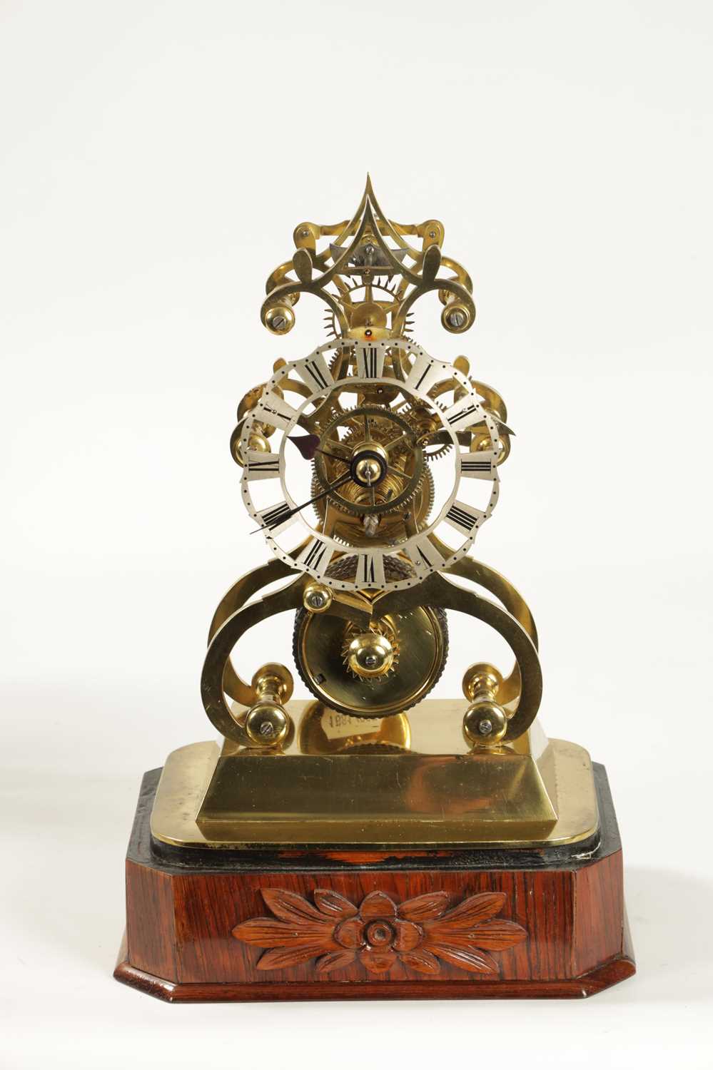 A MID 19TH CENTURY ENGLISH FUSEE SKELETON CLOCK - Image 9 of 10
