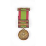 THE AFGHANISTAN MEDAL WITH TWO CLASPS