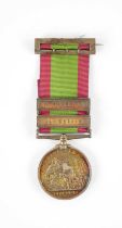 THE AFGHANISTAN MEDAL WITH TWO CLASPS