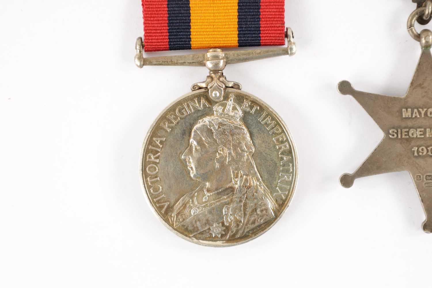 A SILVER KIMBERLEY STAR MEDAL AND A QUEENS SOUTH AFRICAN MEDAL - Image 7 of 9