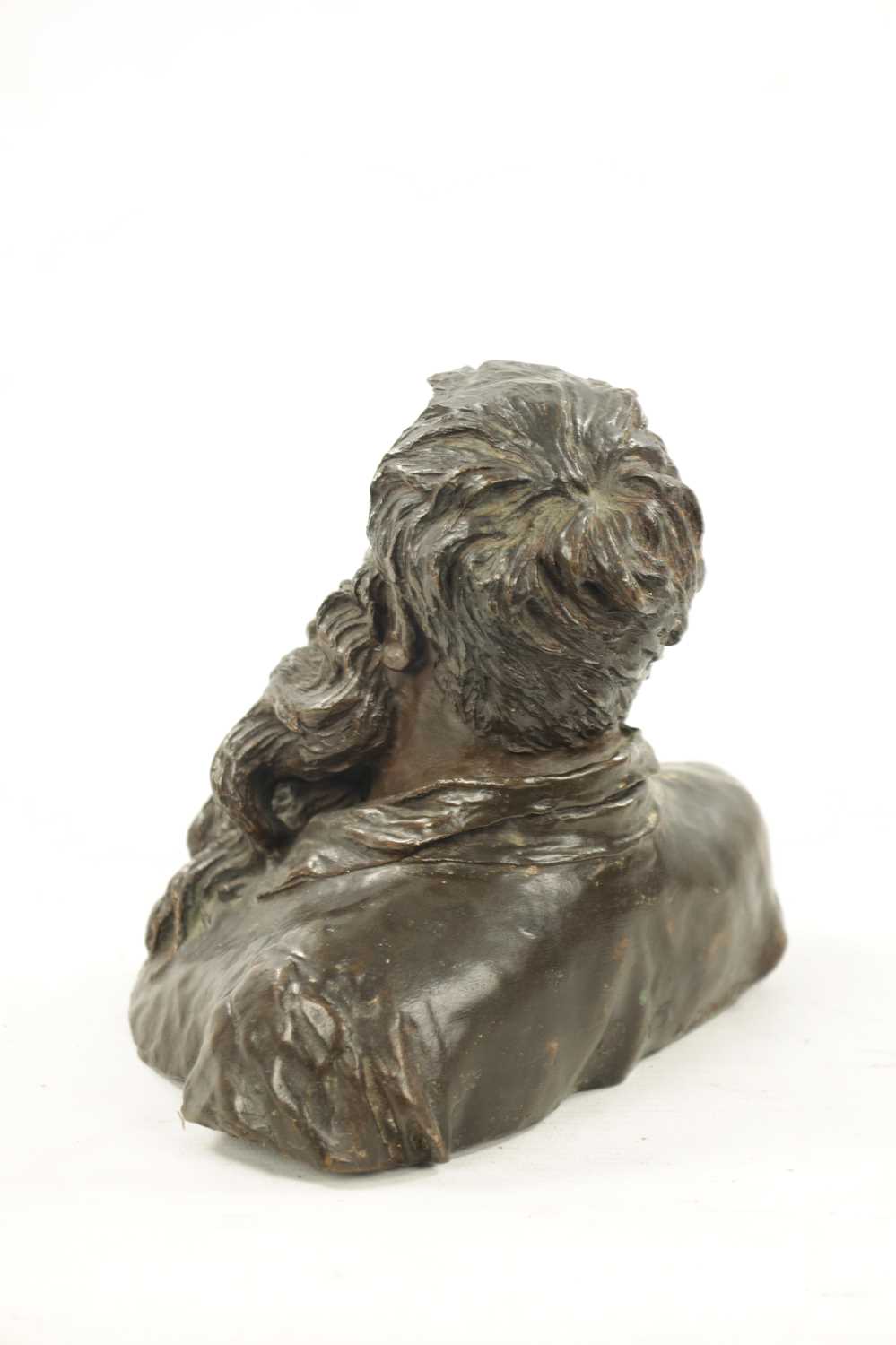 VINCENZO GEMITO (1852-1929). A LATE 19TH CENTURY PATINATED BRONZE BUST - Image 4 of 8