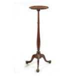 A 19TH CENTURY MAHOGANY CANDLE TABLE