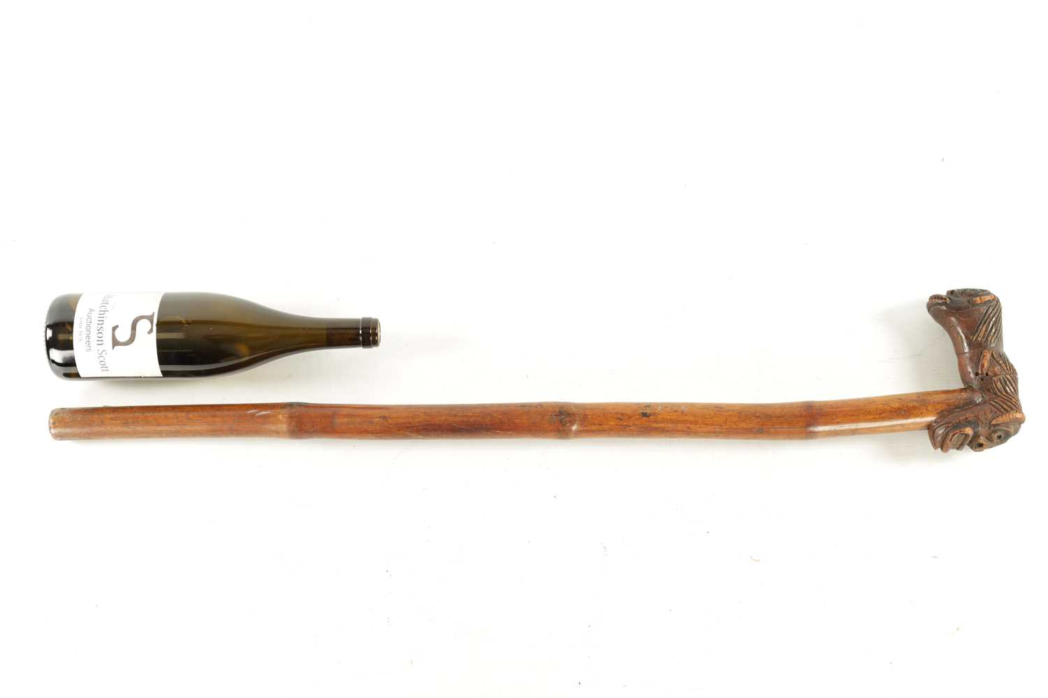 A RARE TWO HEADED GROTESQUE 19TH CENTURY AFRICAN WALKING STICK - Image 7 of 8