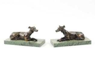 A PAIR OF FRENCH 19TH CENTURY PATINATED BRONZE SCULPTURES