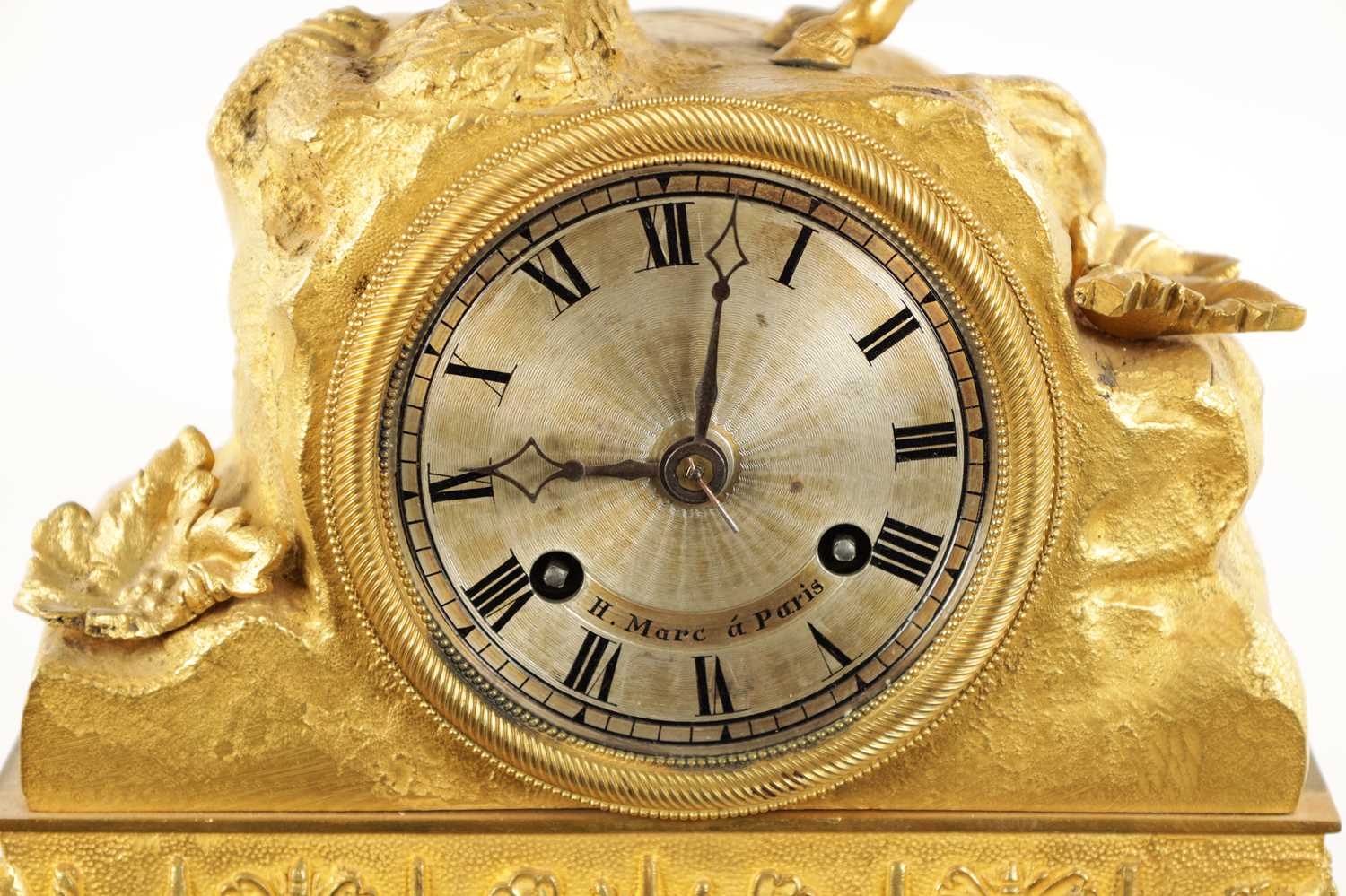 H. MARC. A PARIS. A MID 19TH CENTURY FRENCH ORMOLU MANTEL CLOCK - Image 2 of 7