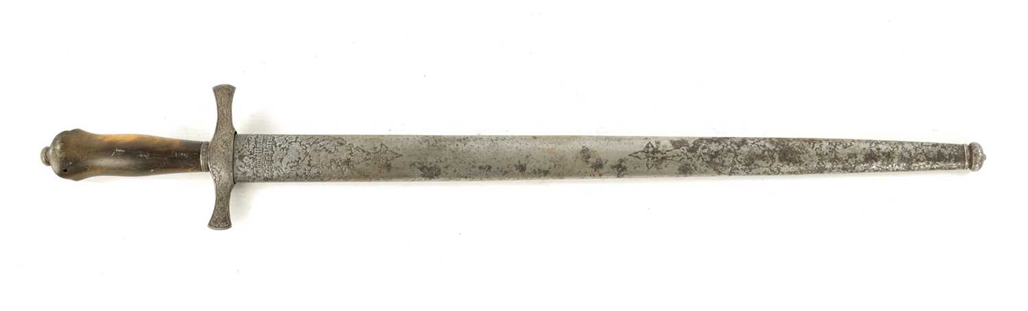 A LARGE 19TH CENTURY FRENCH HUNTING DAGGER SIGNED LE PAGE-MOUTIER