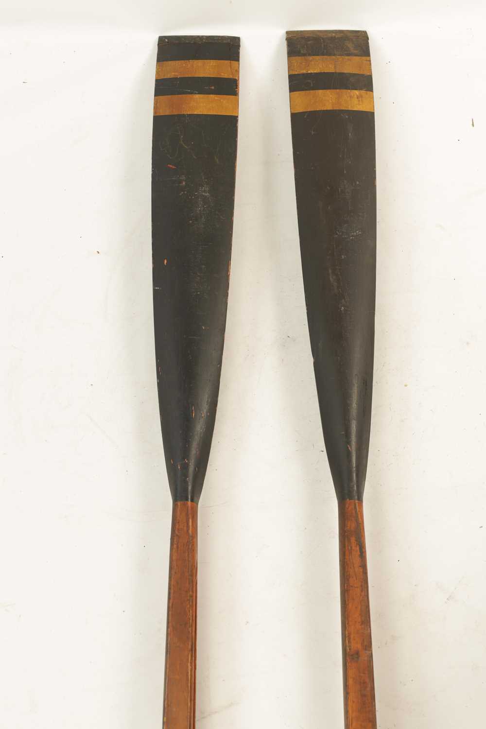 A GOOD PAIR OF PRESENTATIONS OXFORD UNIVERSITY ROWING OARS DATED 1900. - Image 14 of 14