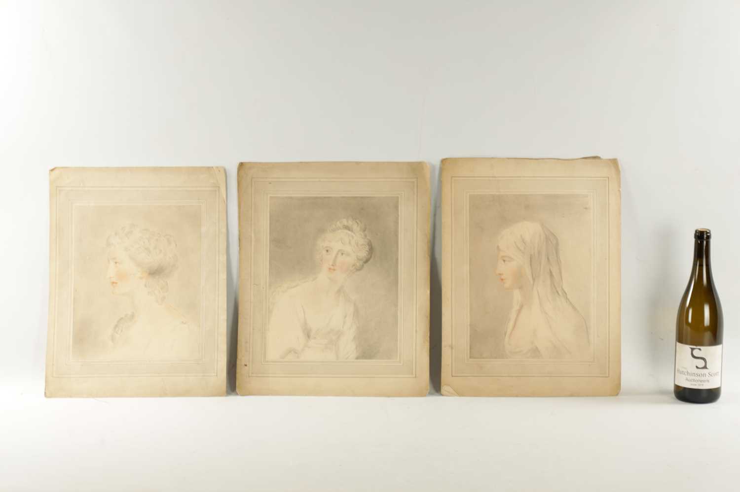A COLLECTION OF SIX 19TH CENTURY PORTRAIT DRAWINGS OF LADIES - Image 5 of 10