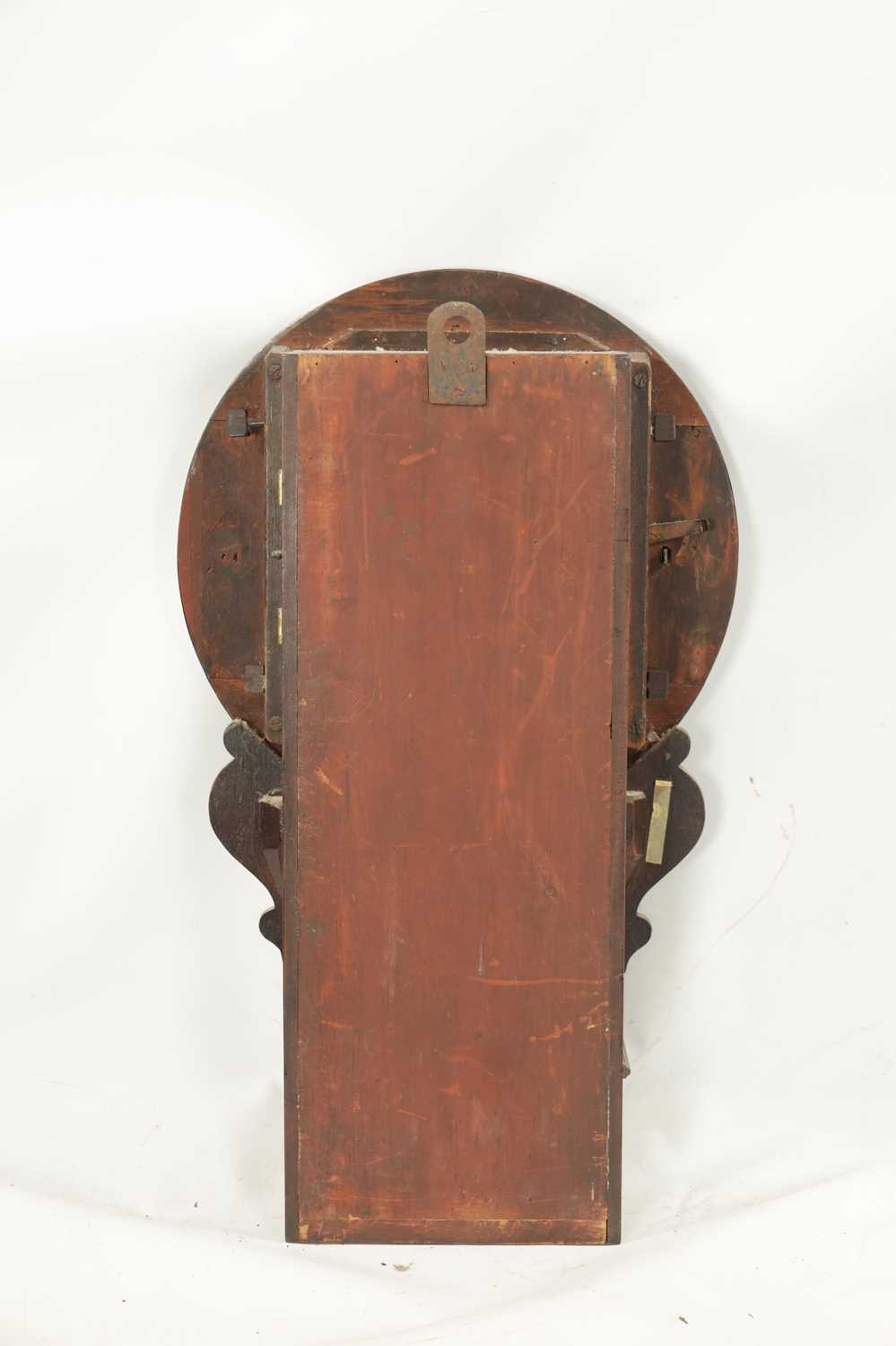 T. YATES, PRESTON. A 19TH CENTURY STRING INLAID MAHOGANY DOUBLE FUSEE WALL CLOCK - Image 4 of 10