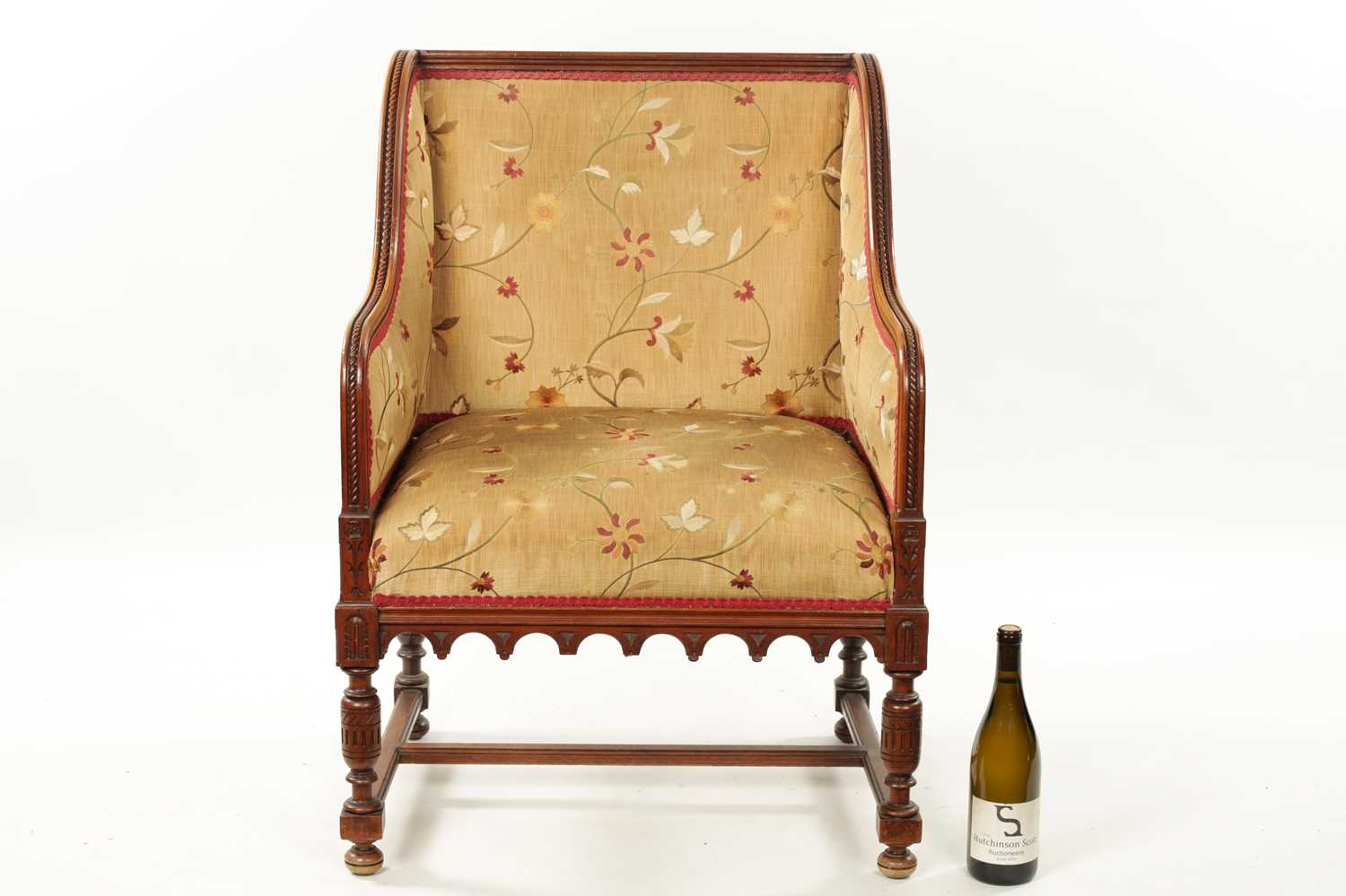 A FINE LATE 19TH CENTURY INLAID WALNUT AESTHETIC PERIOD CHAIR IN THE MANNER WILLIAM MORRIS - Image 2 of 7