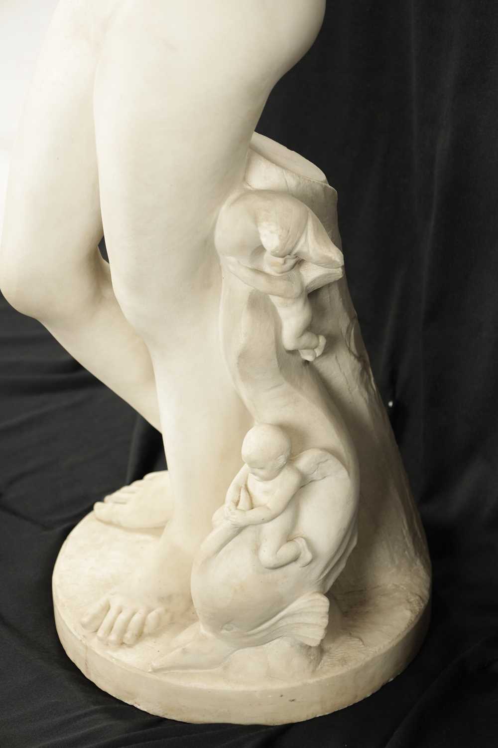 A LARGE LATE 19TH CENTURY CARVED WHITE MARBLE SCULPTURE - Image 6 of 8