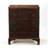 AN EARLY 19TH CENTURY OAK NORFOLK / SUFFOLK CHEST OF DRAWERS