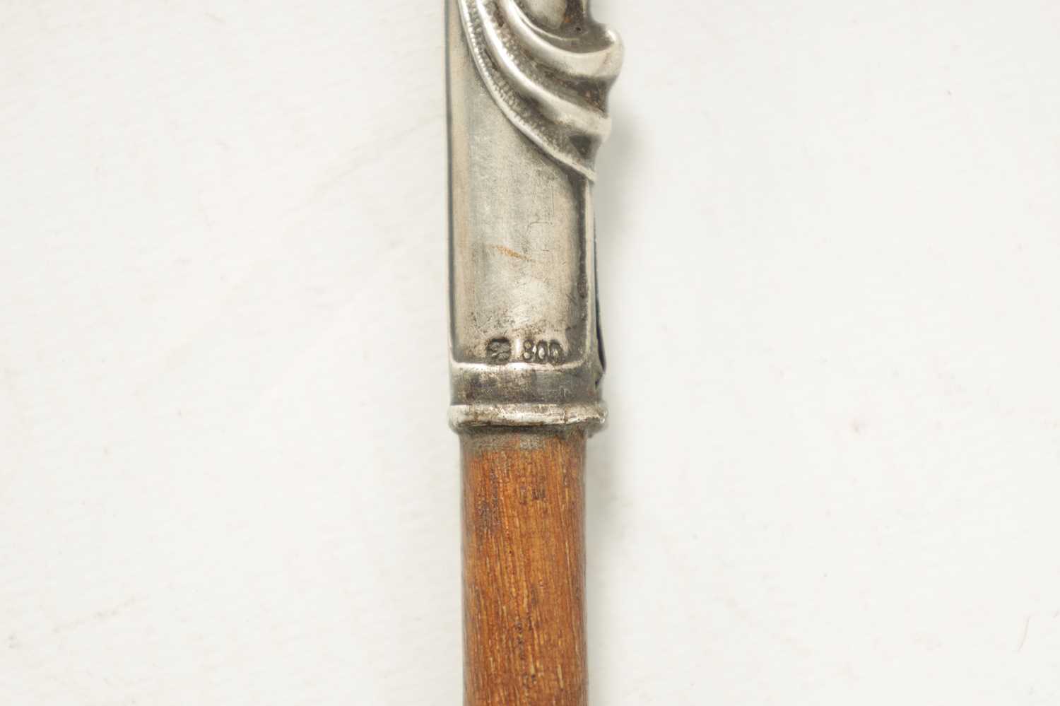 A COLLECTION OF THREE ART NOUVEAU SILVER TOPPED WALKING STICKS - Image 7 of 8