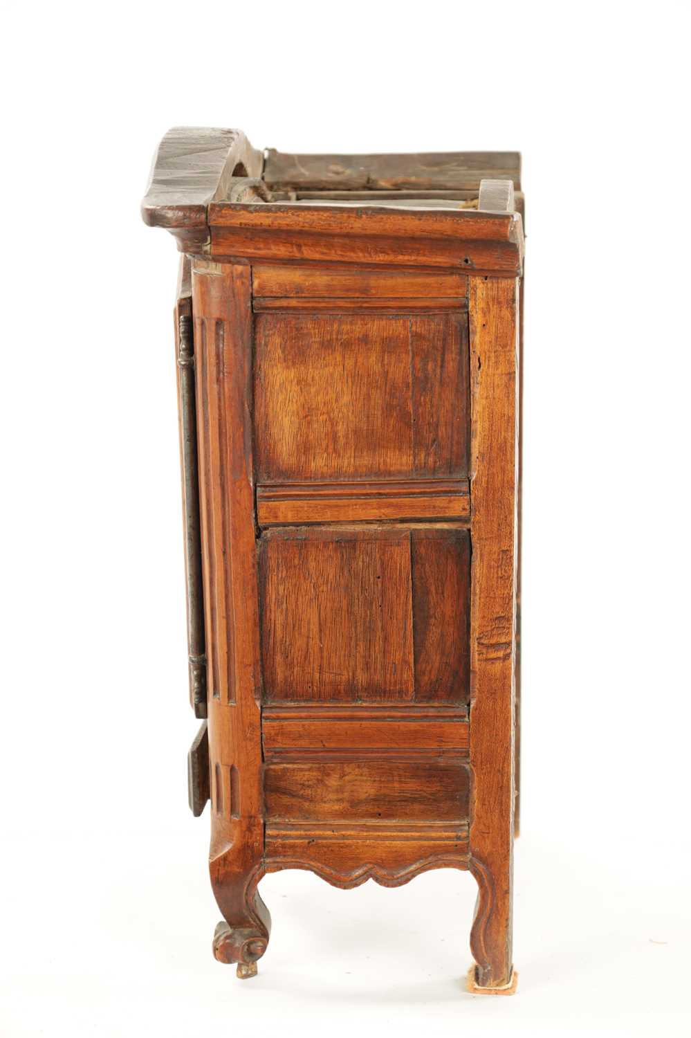 AN 18TH CENTURY FRUITWOOD MINIATURE ARMOIRE - Image 11 of 11