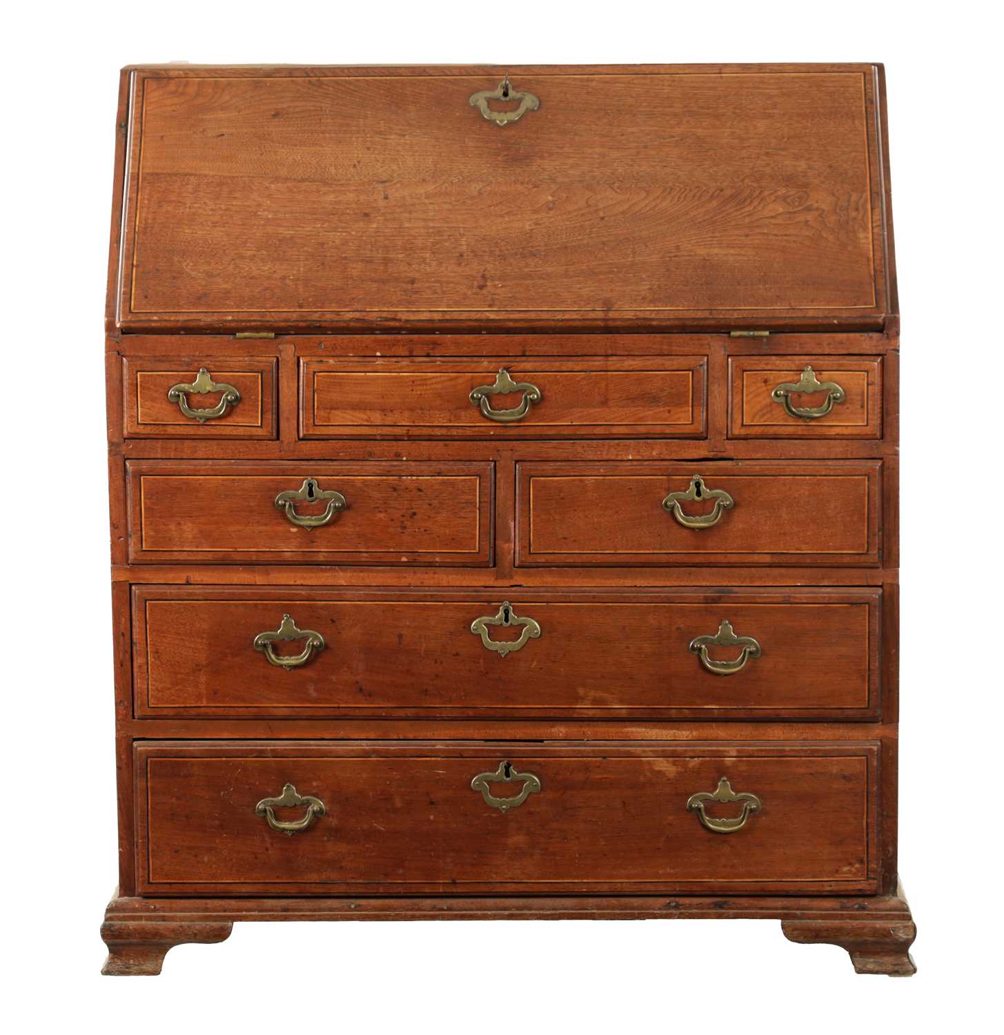 AN EARLY 18TH CENTURY COLONIAL PADOUK WOOD BUREAU