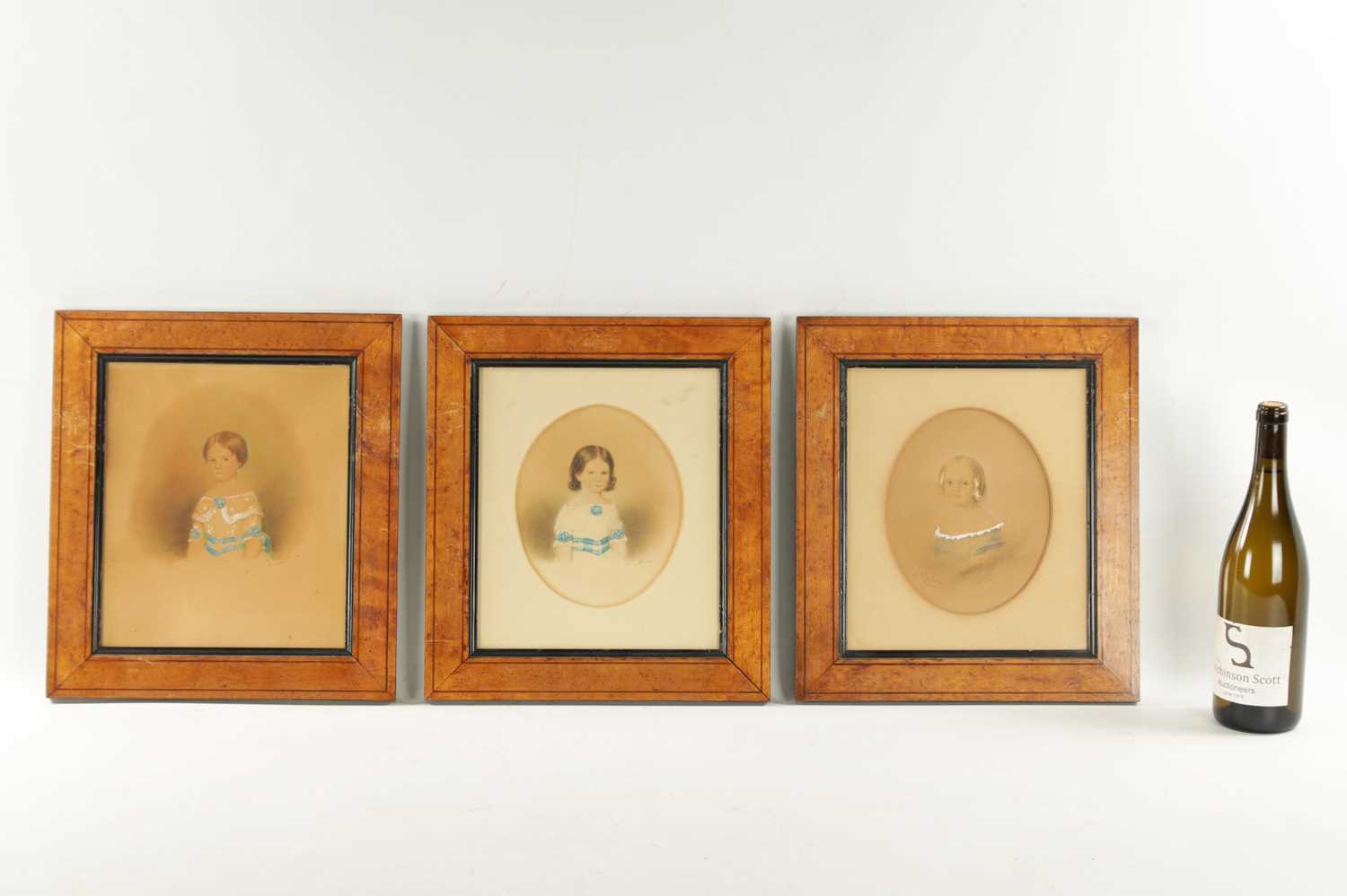 A SET OF THREE EDWARDIAN WATERCOLOURS OF CHILDREN - Image 8 of 9