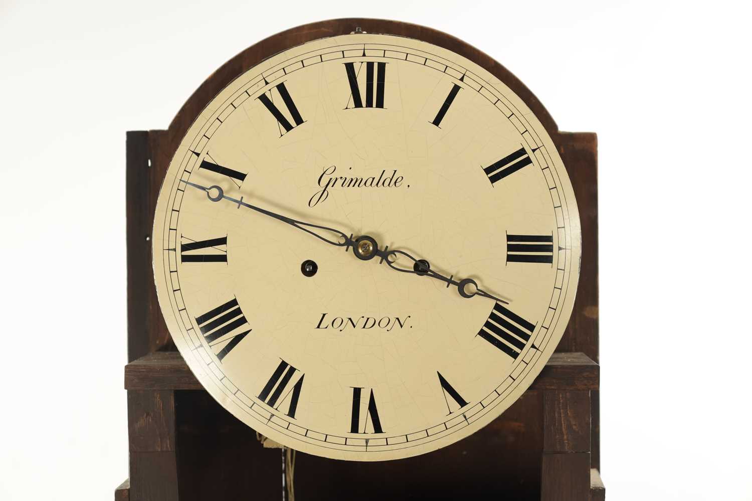 GRIMALDE, LONDON. A REGENCY MAHOGANY LONGCASE CLOCK - Image 4 of 7