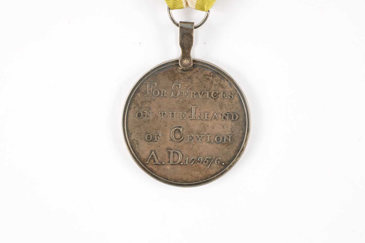 AN EAST INDIAN COMPANY CEYLON SILVER MEDAL 1795-96. - Image 2 of 4