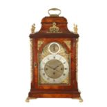 CHARLES MORGAN, LONDON. NO. 2680. A GEORGE III QUARTER CHIMING VERGE BRACKET CLOCK WITH CALENDAR AND