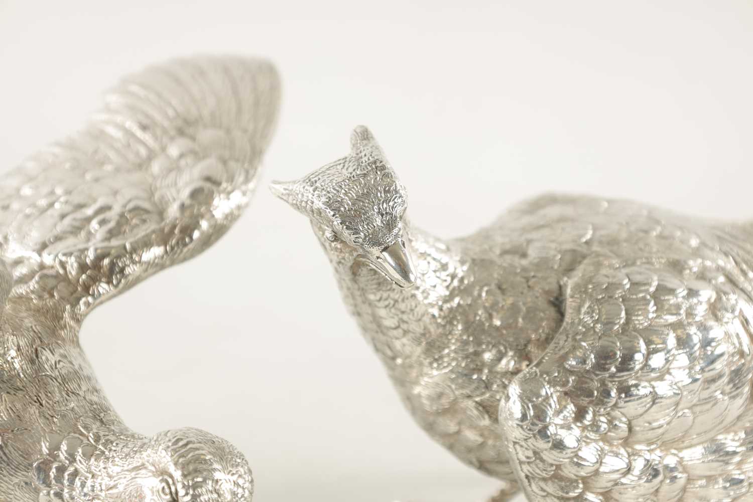 A PAIR OF 20TH CENTURY MAPPIN & WEBB SILVER PHEASANTS - Image 2 of 8