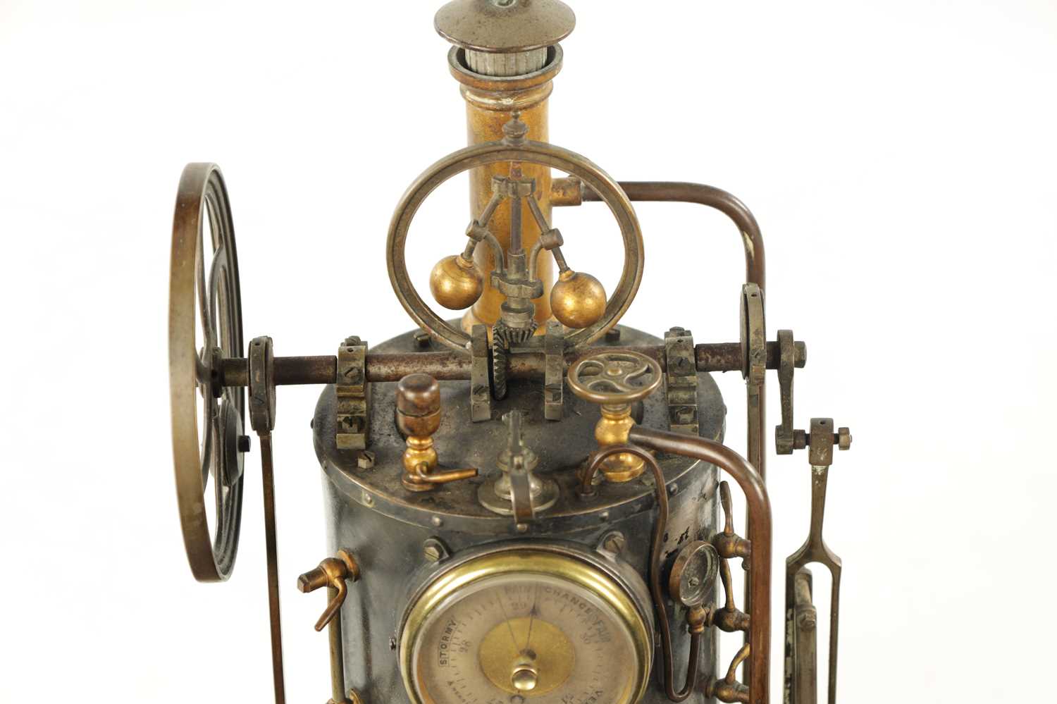 A RARE LATE 19TH CENTURY FRENCH INDUSTRIAL AUTOMATON MANTEL CLOCK - Image 4 of 8