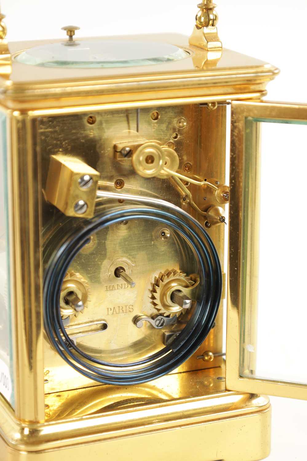 A LATE 19TH CENTURY FRENCH GRAND SONNERIE REPEATING CARRIAGE CLOCK - Image 8 of 8