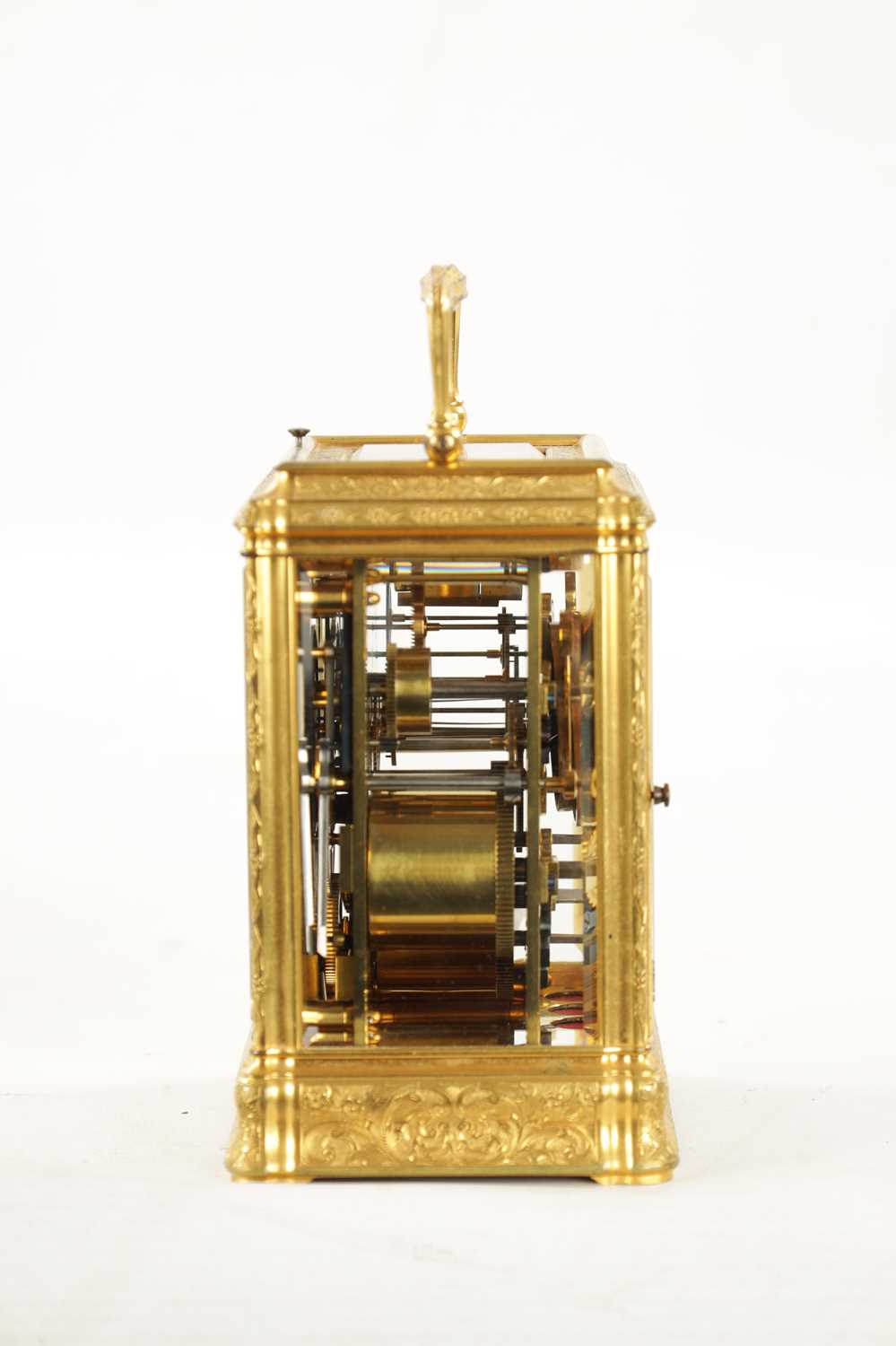 HENRI JACOT, PARIS. A LATE 19TH CENTURY FRENCH GRAND SONNERIE CARRIAGE CLOCK - Image 6 of 20