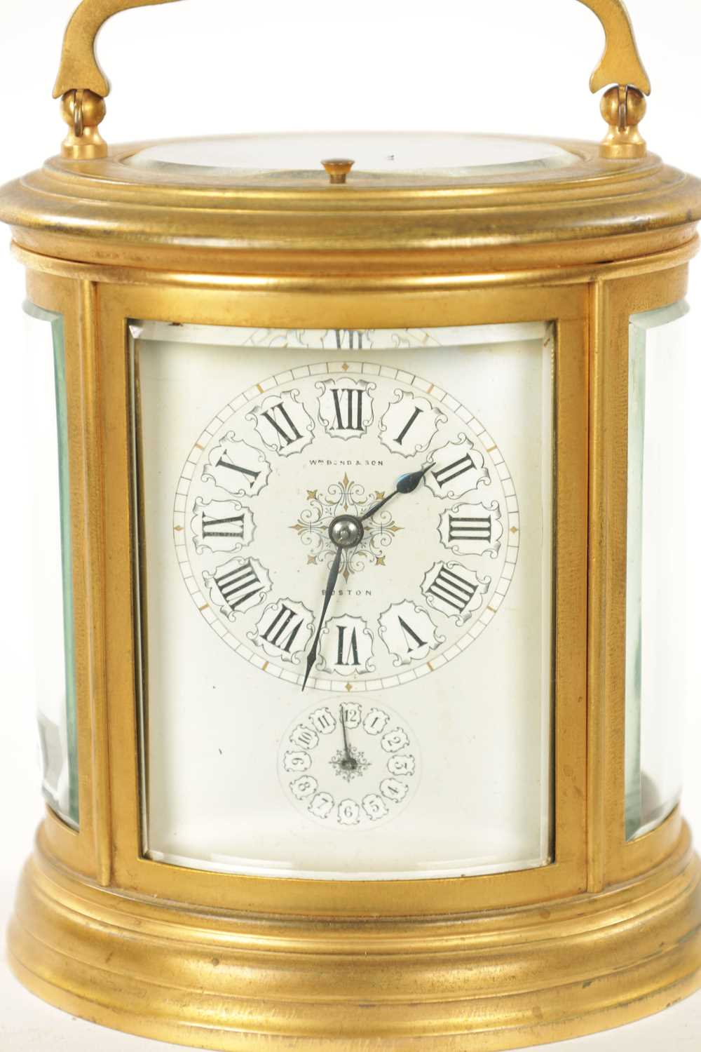 RICHARD ET CIE, PARIS. A LARGE LATE 19TH CENTURY FRENCH OVAL REPEATING CARRIAGE CLOCK - Image 3 of 9