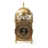 EUREKA CLOCK CO. LONDON. AN EARLY 20TH CENTURY LANTERN STYLE ELECTRIC MANTLE CLOCK