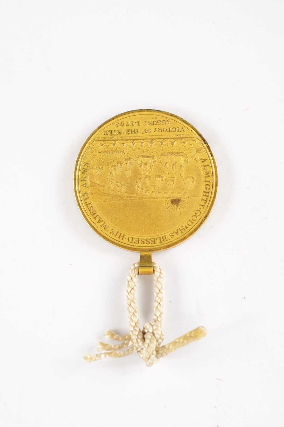 A GILT BRONZE ALEXANDER DAVISON’S MEDAL OF THE NILE 1798 - Image 5 of 5