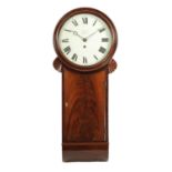 R. FLETCHER, CHESTER. A GOOD GEORGE III MAHOGANY EIGHT-DAY WEIGHT DRIVEN TRUNK DIAL WALL CLOCK