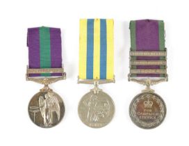 TWO GENERAL SERVICE MEDALS AND A BRITISH KOREA MEDAL