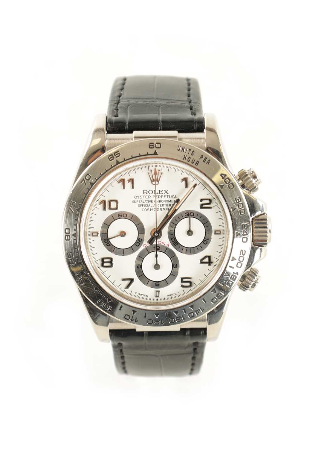 A GENTLEMAN’S 18CT WHITE GOLD ROLEX DAYTONA