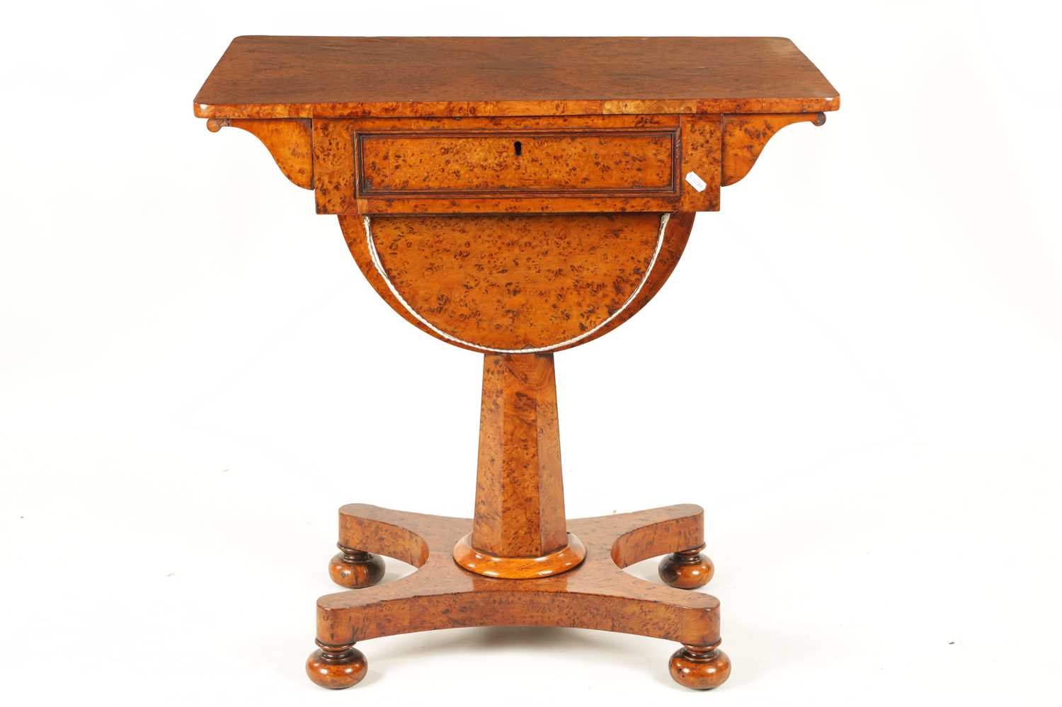 A REGENCY BURR ELM WORKBOX - Image 2 of 8