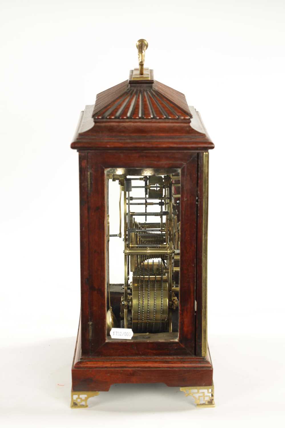 JOHN HENDERSON, DUNFERMLINE. AN UNUSUAL LATE REGENCY SCOTTISH SKELETONISED ROSEWOOD BRACKET CLOCK - Image 8 of 8