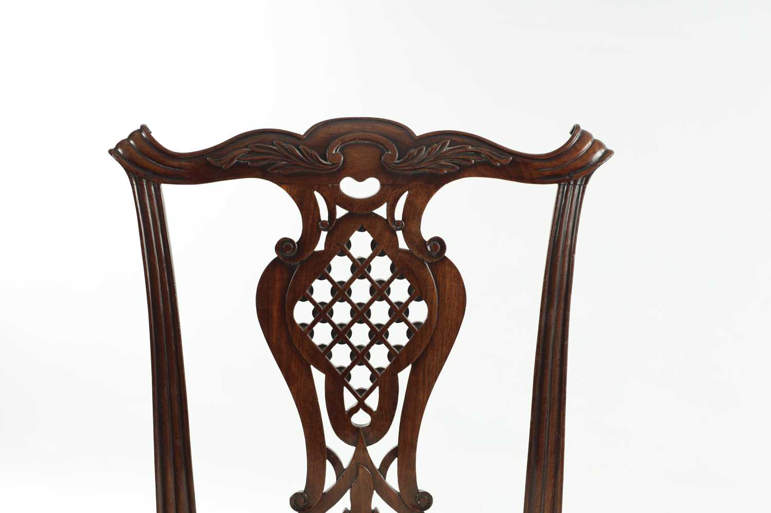 A GEORGE III MAHOGANY CHIPPENDALE STYLE SIDE CHAIR - Image 3 of 6