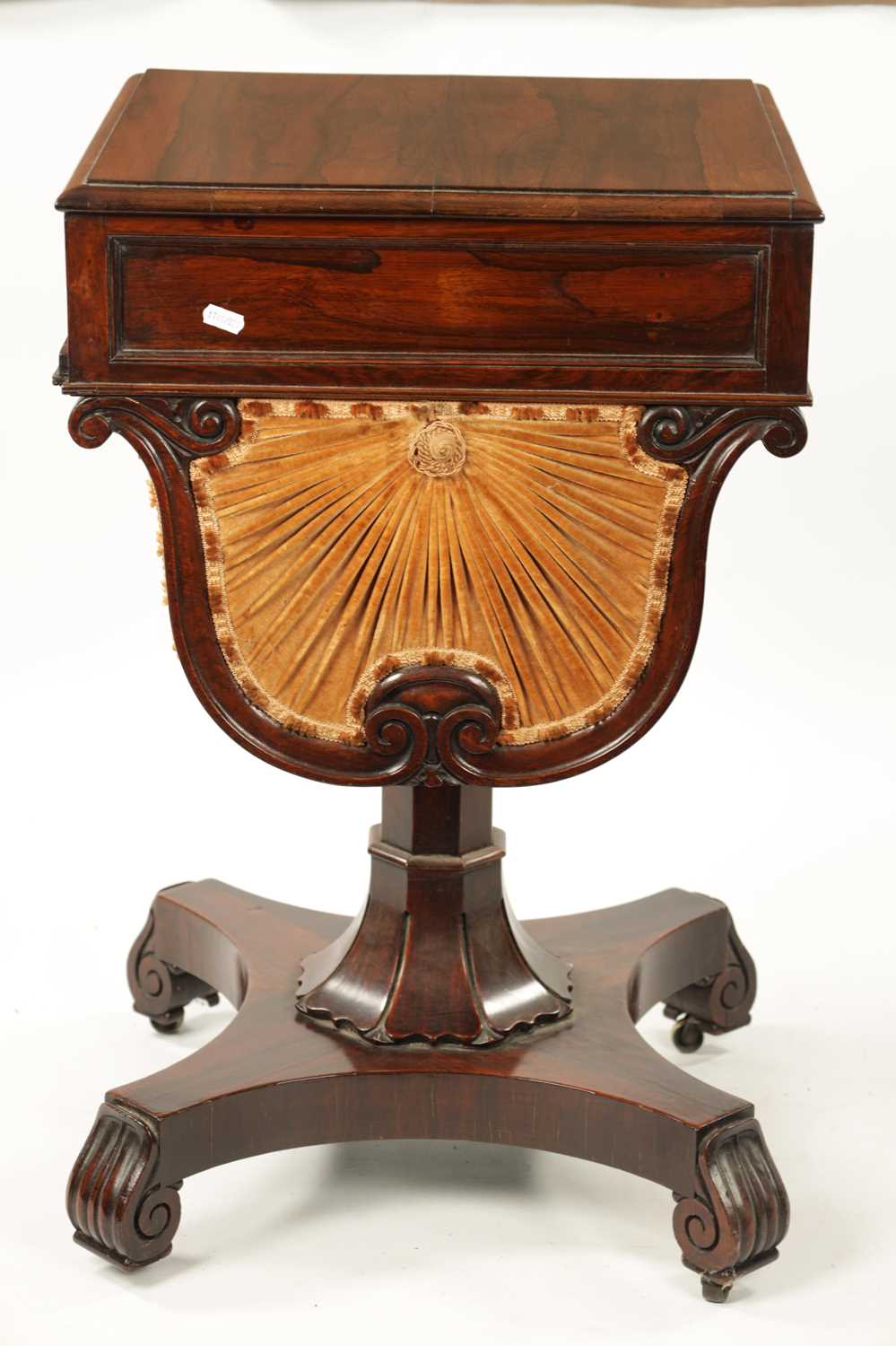 GILLOWS LANCASTER. A WILLIAM IV ROSEWOOD WORK/WRITING TABLE - Image 10 of 11