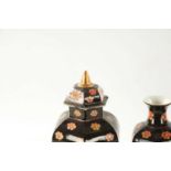 A SET OF FIVE 19TH CENTURY JAPANESE IMARI VASE AND COVERS