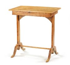 A 19TH CENTURY BURR MAPLE SIDE TABLE