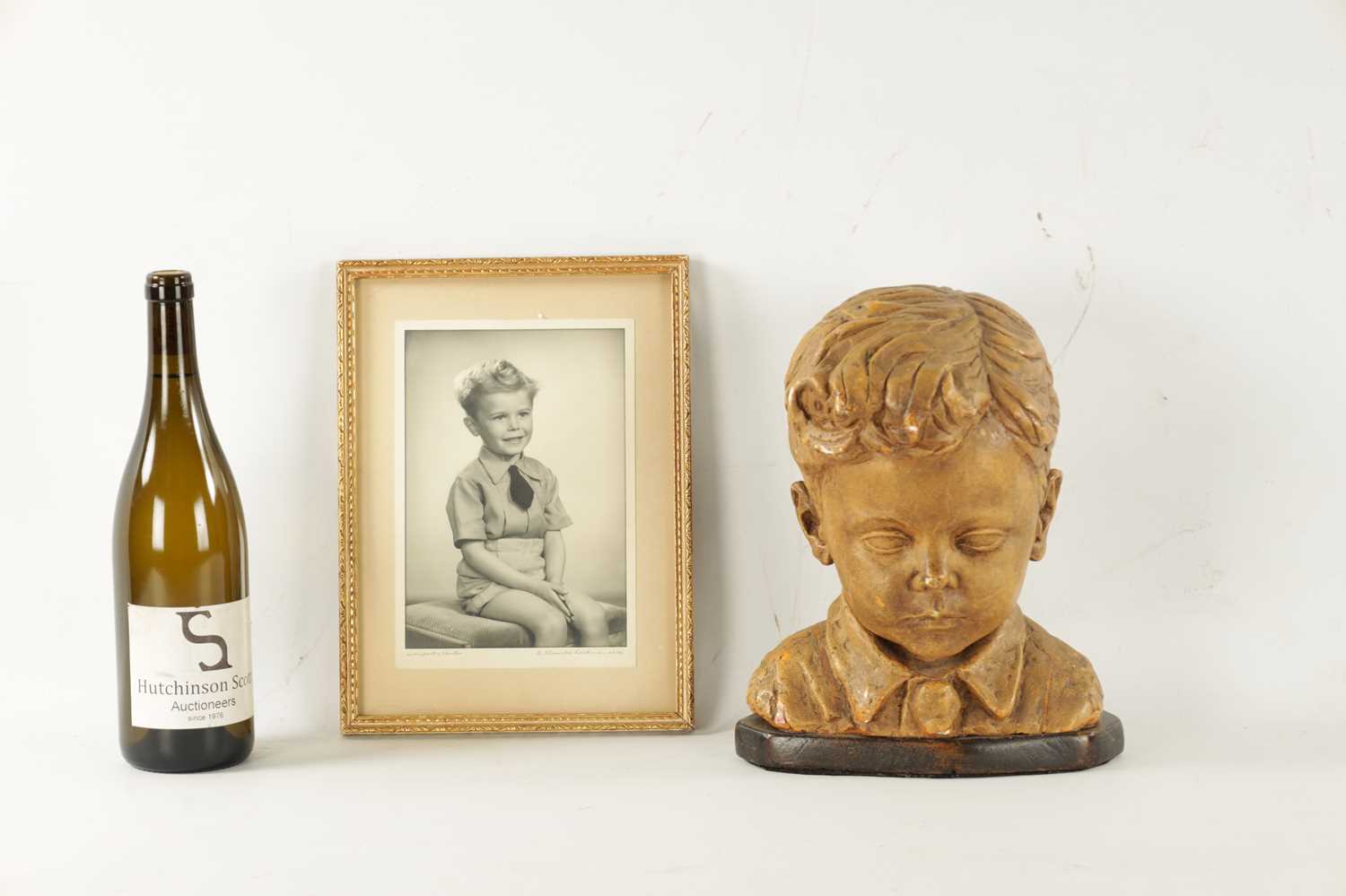 A 20TH CENTURY POTTERY BUST OF ALFRED FRANCES OBE AS A CHILD - Image 2 of 7