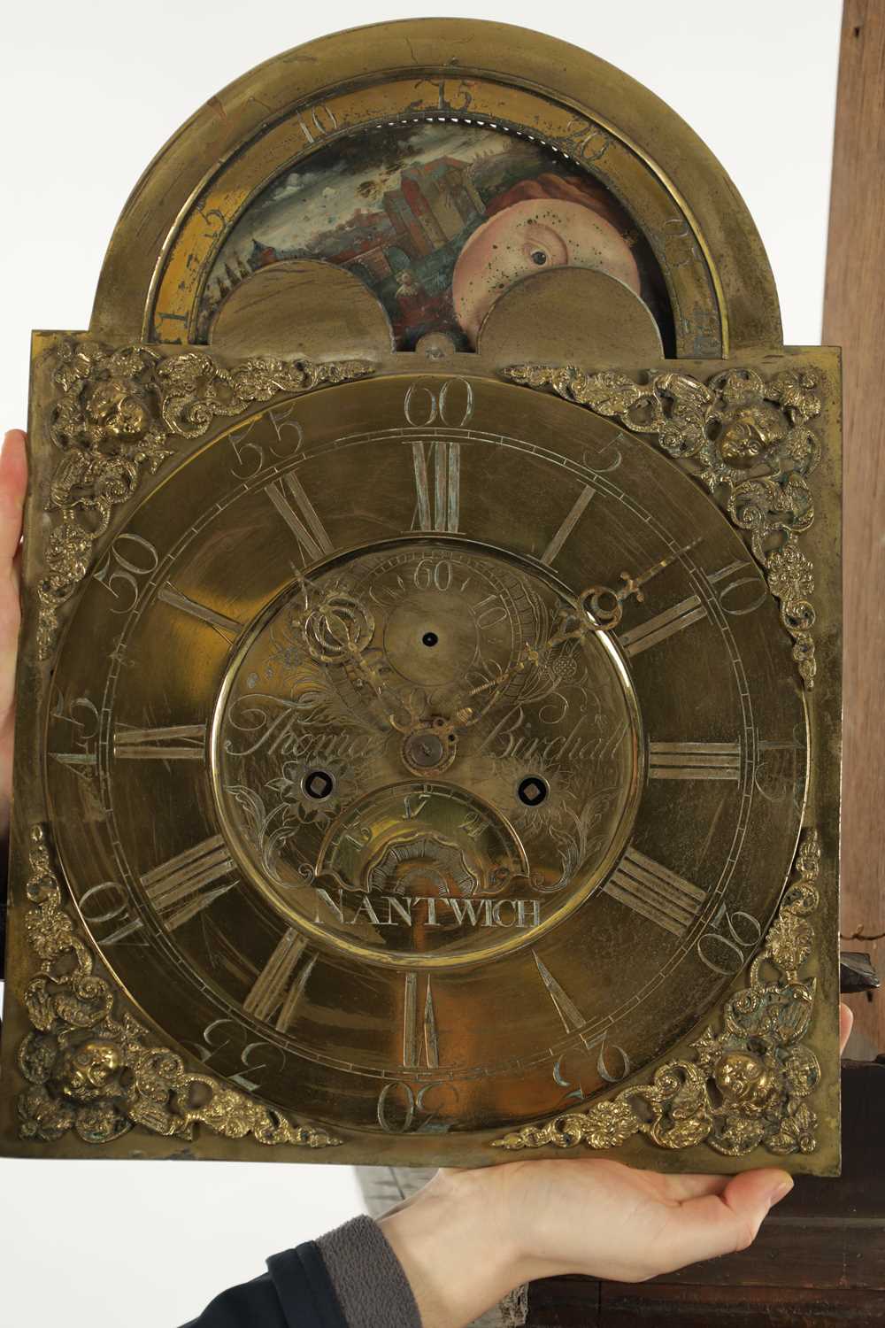 THOMAS BIRCHALL, NANTWICH. A GEORGE III EIGHT DAY LONGCASE CLOCK OF SMALL PROPORTIONS. - Image 4 of 7