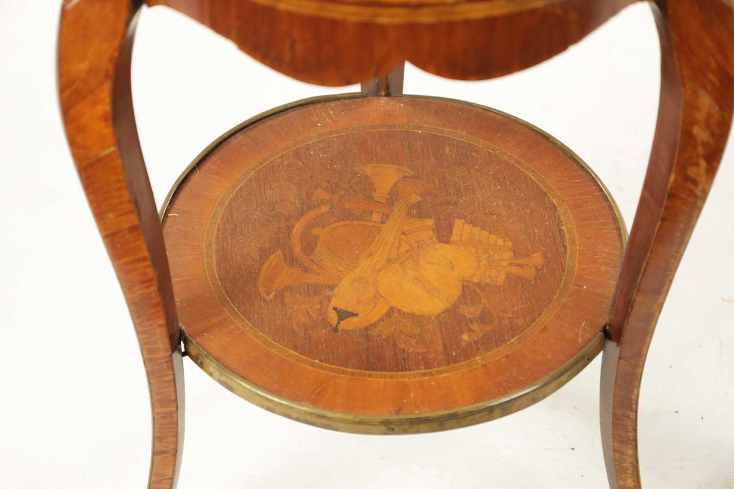 A 19TH CENTURY FRENCH WALNUT MARQUETRY CIRCULAR BEDSIDE CABINET - Image 3 of 9