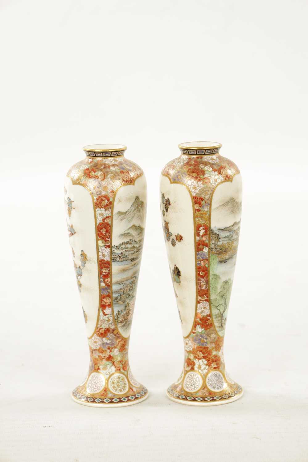 YABU MEIZAN (1853-1934) A FINE PAIR OF MEIJI PERIOD JAPANESE SATSUMA VASES - Image 11 of 24