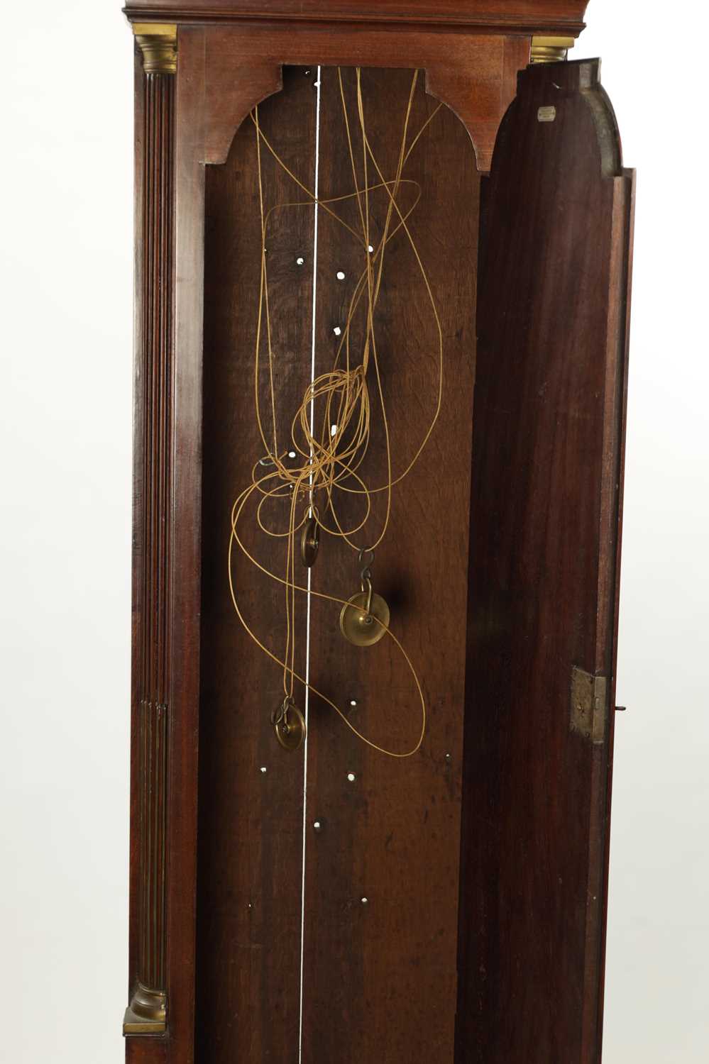 THOMAS HUNTER JUNIOR, LONDON. A FINE GEORGE III FIGURED MAHOGANY MUSICAL EIGHT-DAY LONGCASE CLOCK - Image 5 of 12