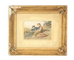 WILLIAM HUNT. A 19TH CENTURY WATERCOLOUR