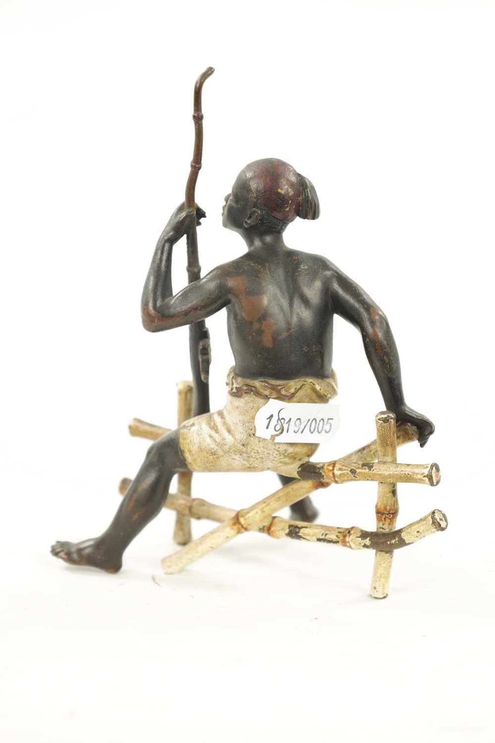 ATT. FRANZE BERGMAN. AN EARLY 20TH CENTURY COLD-PAINTED BRONZE SCULPTURE - Image 3 of 4